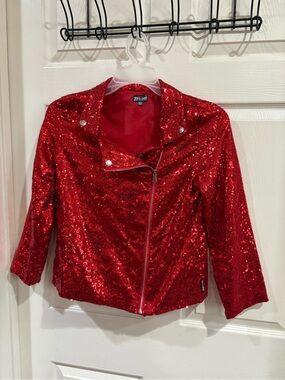 Red Sequin Jacket by JoJo